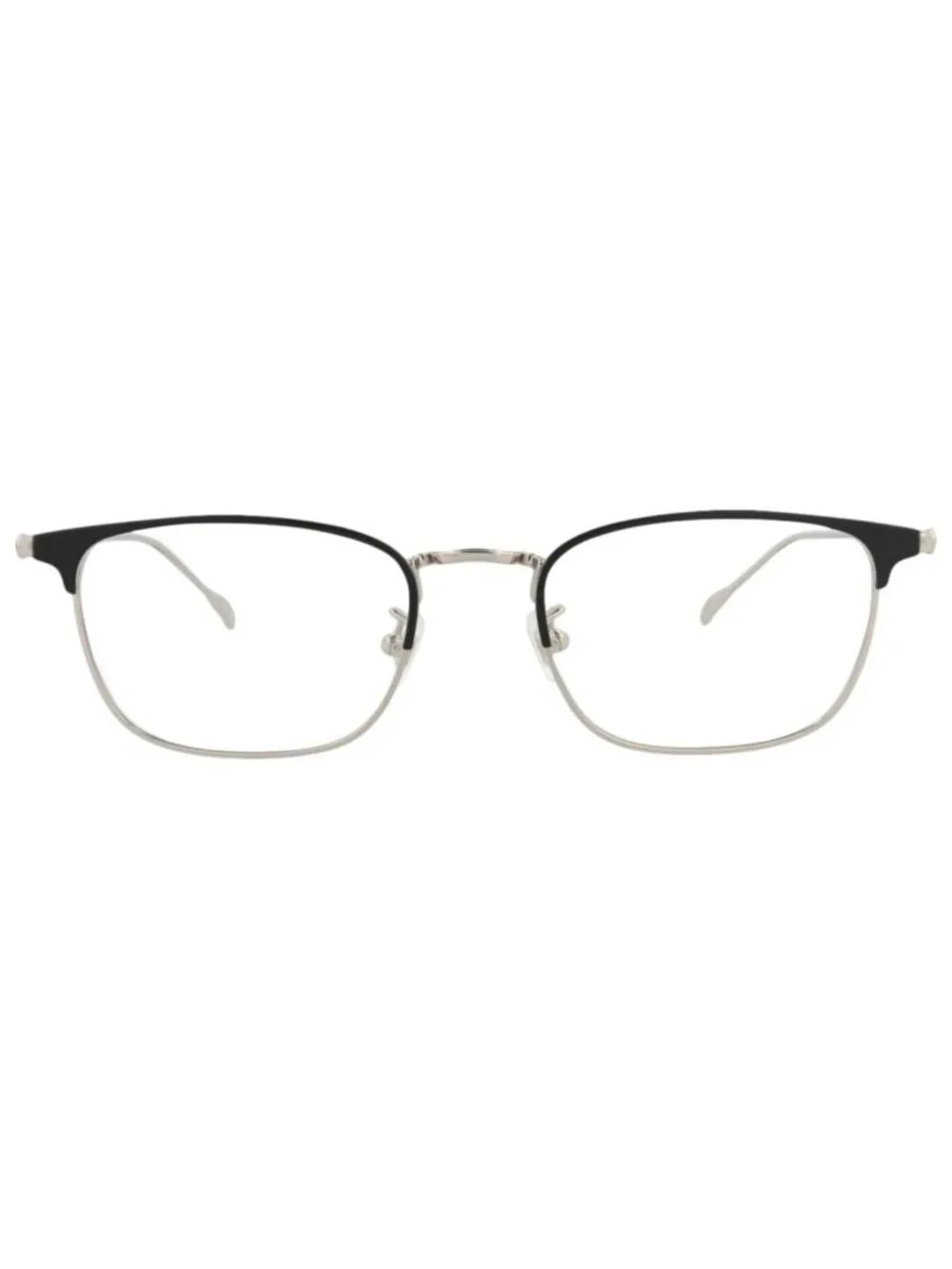 New Montblanc Women's Eyeglasses Square Rectangle Metal Frame Mens Silver Silver